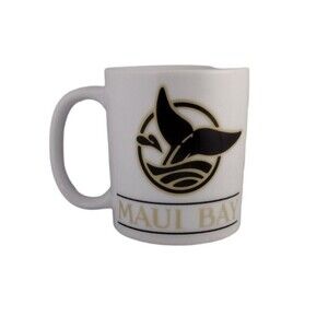 Maui Bay Hawaii Porcelain Souvenir Coffee Tea Mug Cup Whale Watching Tail
